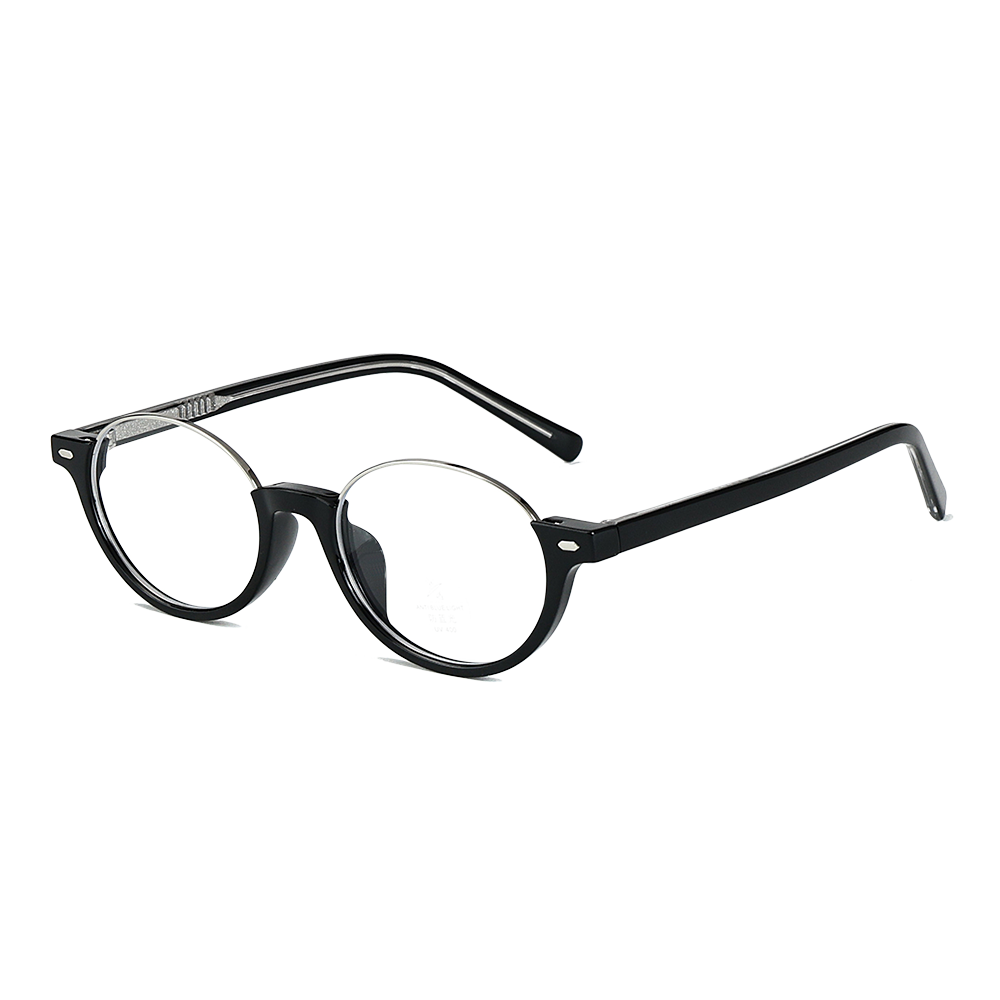 نظارات خفيفة الوزن Retro TR90 نصف إطار مضادة للضوء الأزرق