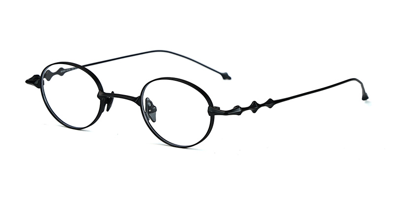 إطار نظارة بإطار معدني بيضاوي للجنسين يحجب الضوء الأزرق
