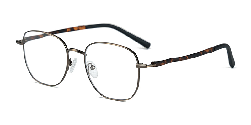 إطار معدني مربع إطار نظارات الضوء الأزرق