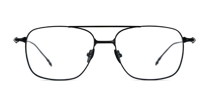 إطار نظارة مربعة الشكل للنساء بإطار مزدوج حاجب للضوء باللون الأزرق