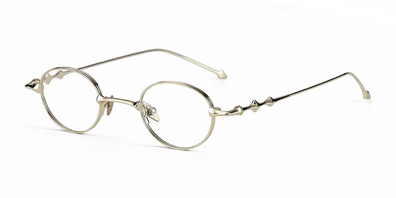 إطار نظارة بإطار معدني بيضاوي للجنسين يحجب الضوء الأزرق