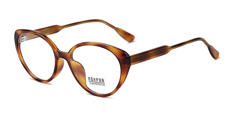 نظارات بعدسات شفافة ذات لون أزرق فاتح على شكل عين القطة من Fashion Minimal