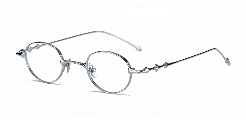 إطار نظارة بإطار معدني بيضاوي للجنسين يحجب الضوء الأزرق