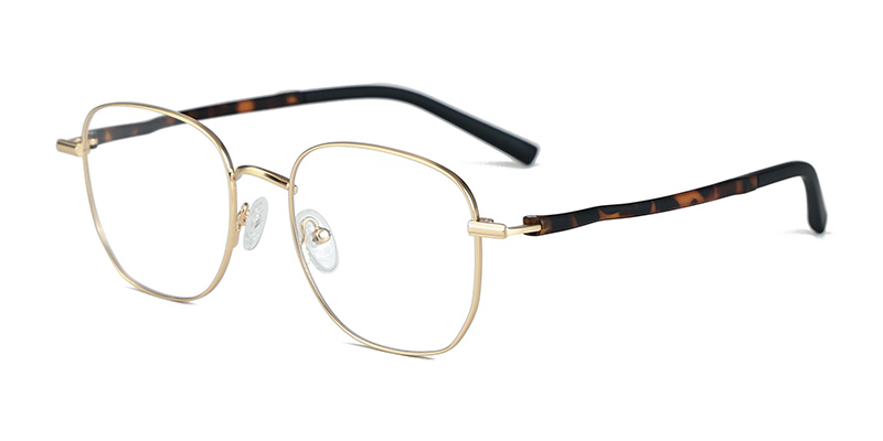 إطار معدني مربع إطار نظارات الضوء الأزرق