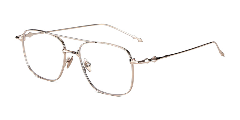 إطار نظارة مربعة الشكل للنساء بإطار مزدوج حاجب للضوء باللون الأزرق