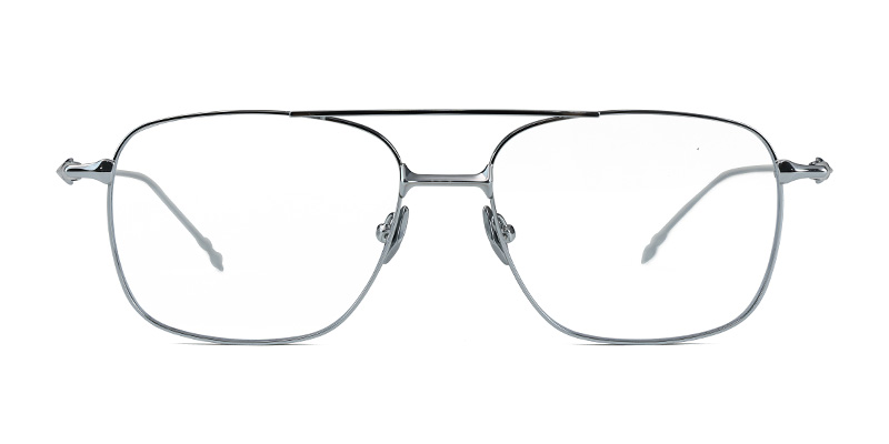 إطار نظارة مربعة الشكل للنساء بإطار مزدوج حاجب للضوء باللون الأزرق