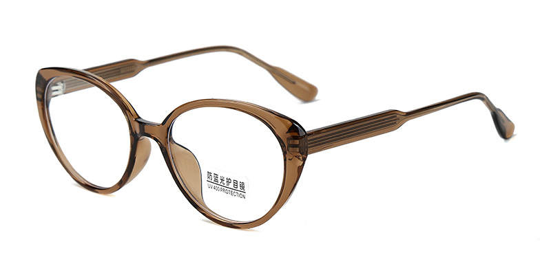 نظارات بعدسات شفافة ذات لون أزرق فاتح على شكل عين القطة من Fashion Minimal