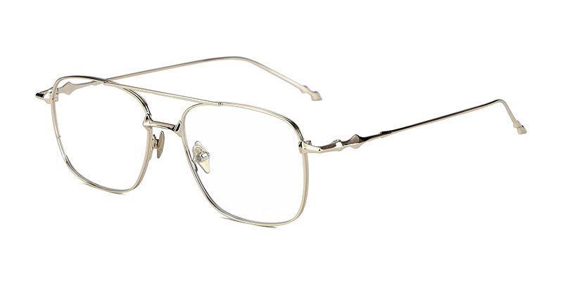 إطار نظارة مربعة الشكل للنساء بإطار مزدوج حاجب للضوء باللون الأزرق