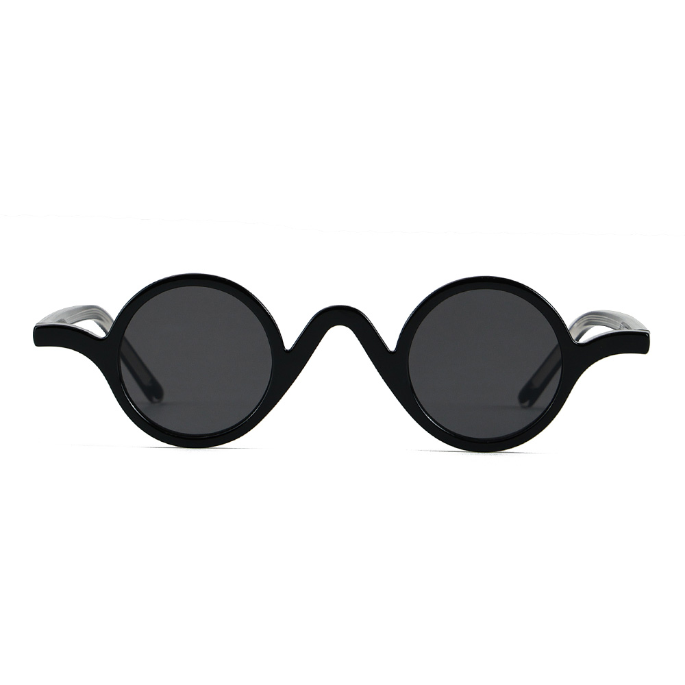 نظارات شمسية دائرية صغيرة كلاسيكية Steampunk UV400 TR90 للرجال