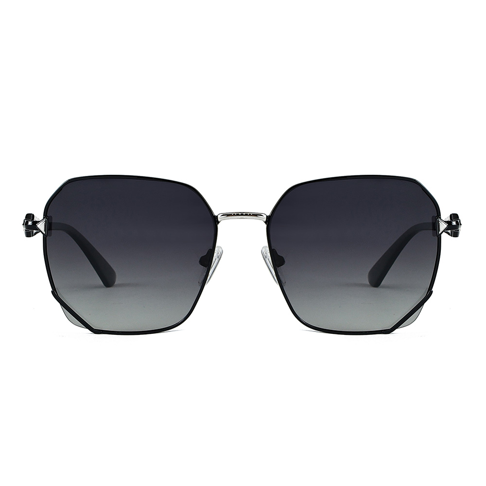 النظارات الشمسية المستقطبة ذات الإطار المربع العصري والمعبد المجوف