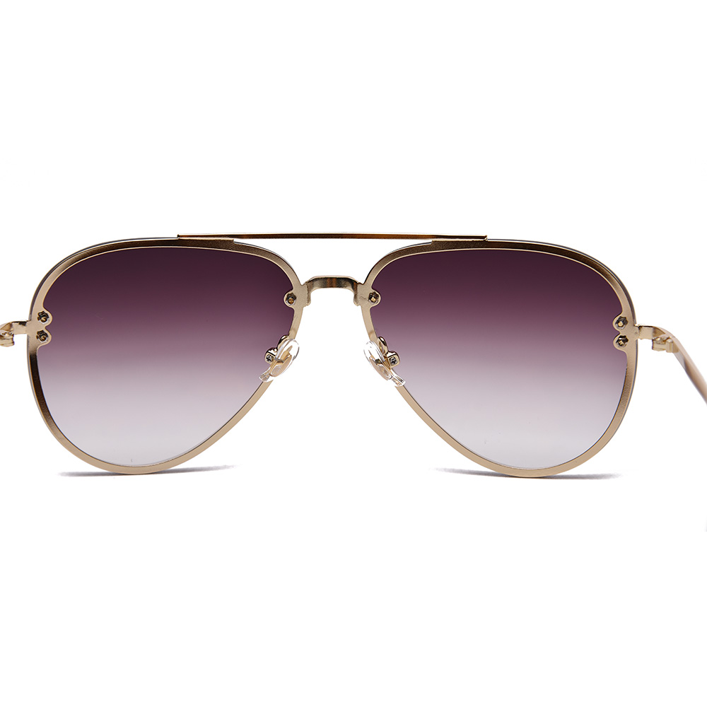 نظارات شمسية كلاسيكية مستقطبة معدنية بدون إطار