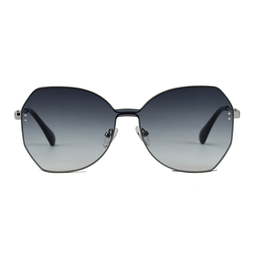 نظارات شمسية من النايلون المركب بعدسة واحدة مضلعة معدنية