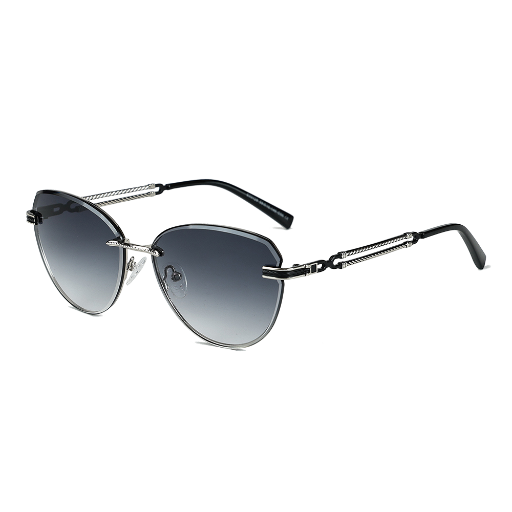 النظارات الشمسية خمر عين القط بدون شفة المرأة