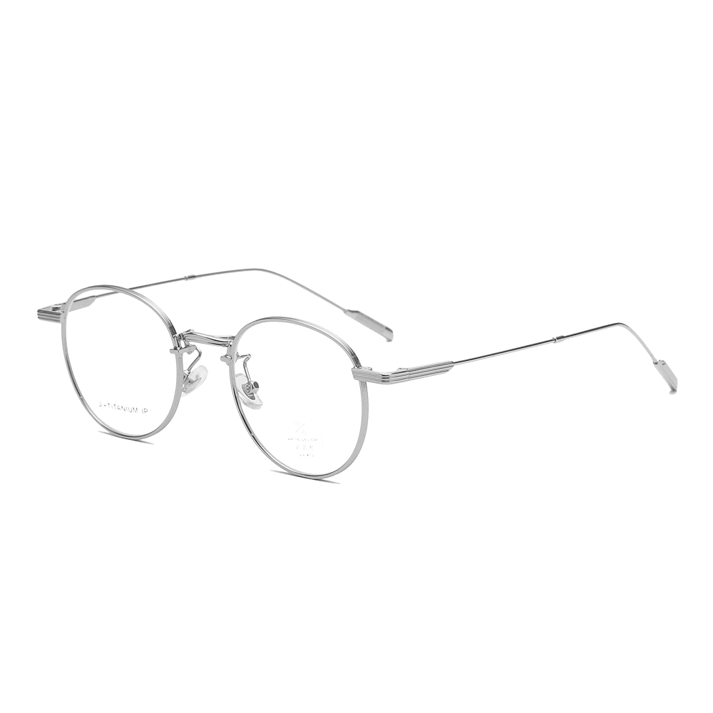 نظارات مستديرة صغيرة من التيتانيوم نظارات حجب الضوء الأزرق